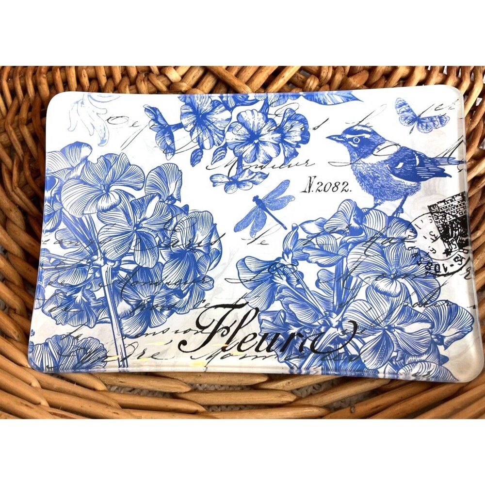 Michel Design Works Dragonfly  Soap Dish Birds Hydrangeas Morning Glory